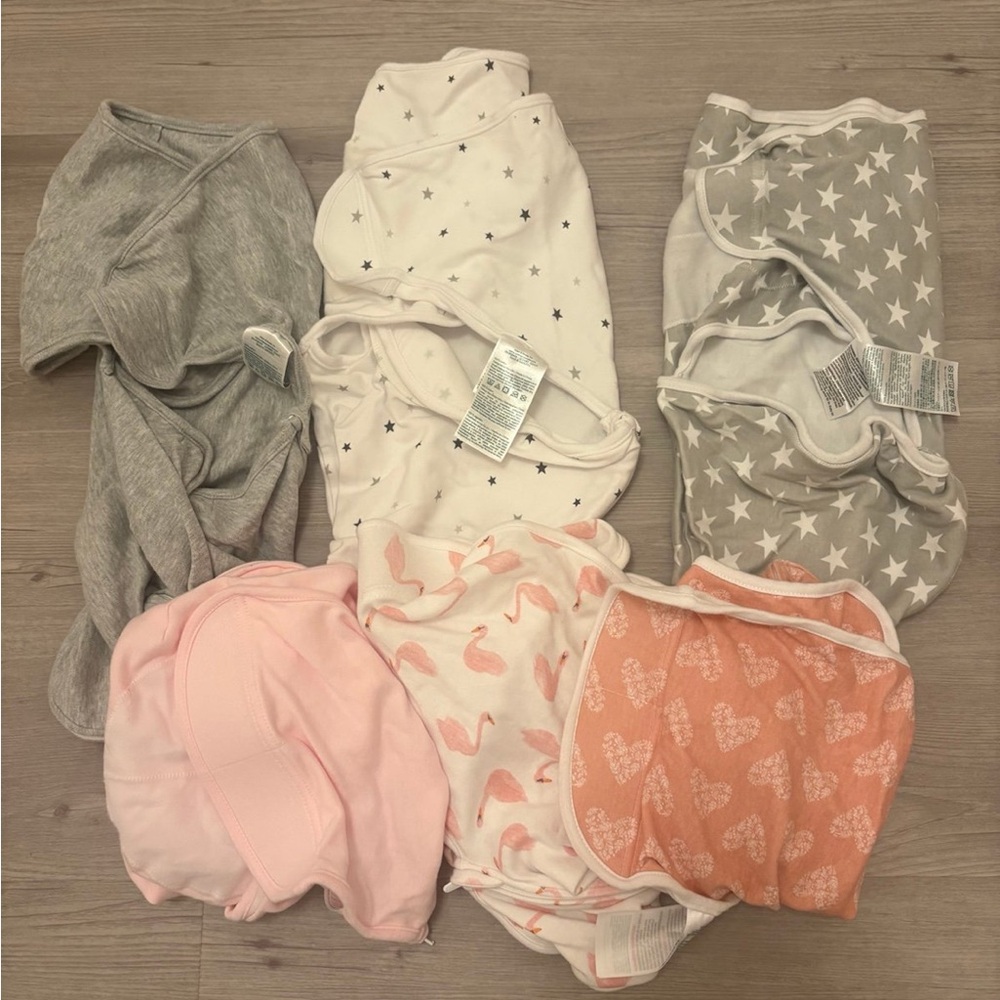 aden + anais Star and Peach Swaddle Set